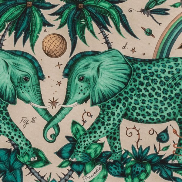 Zambezi Linen Green Fabric by Clarke & Clarke