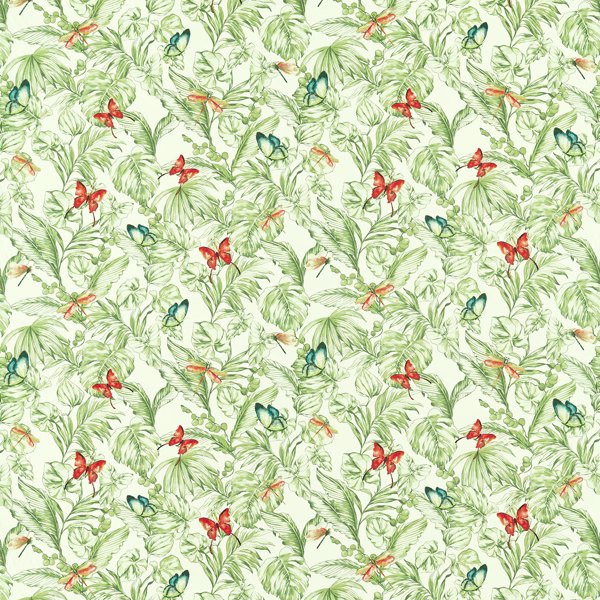 Acadia Olive/Spice Fabric by Clarke & Clarke