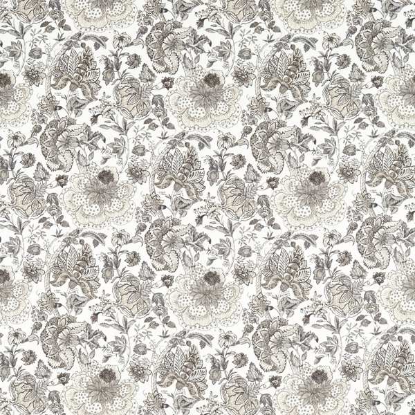 Lucienne Charcoal/Linen Fabric by Clarke & Clarke