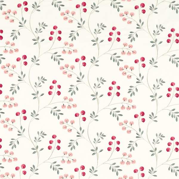 Rochelle Blush/Raspberry Fabric by Clarke & Clarke