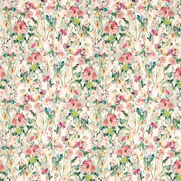 Wild Meadow Blush Fabric by Clarke & Clarke
