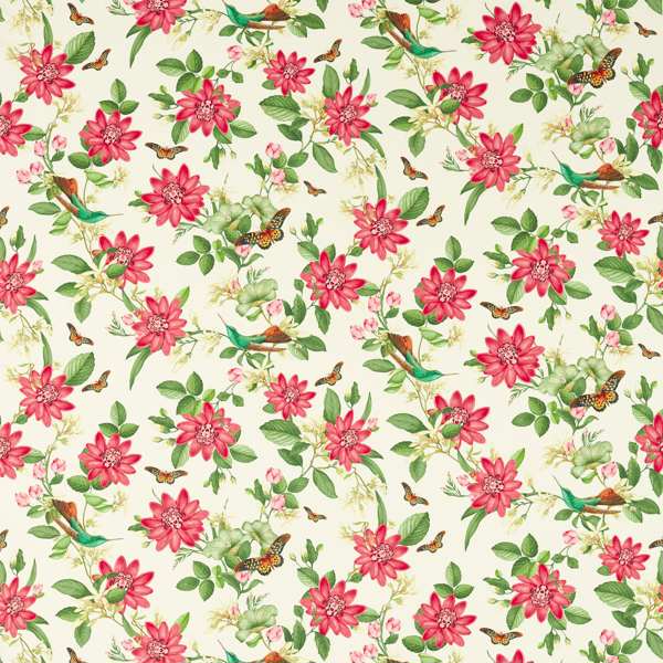 Pink Lotus Ivory Fabric by Clarke & Clarke