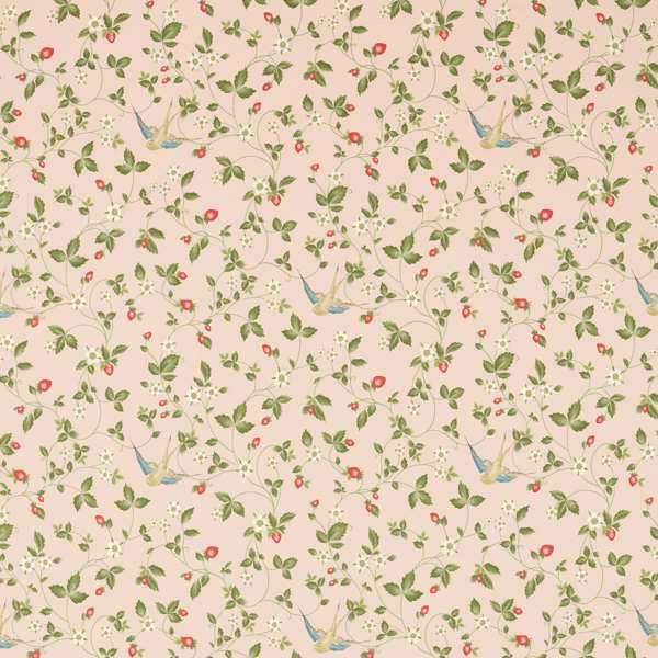 Wild Strawberry Blush Linen Fabric by Clarke & Clarke
