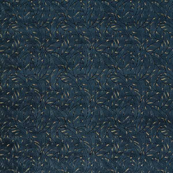 Selva Midnight/Gold Fabric by Clarke & Clarke