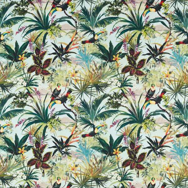 Toucan Sky Fabric by Clarke & Clarke