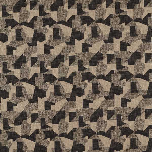 Espen Charcoal/Linen Fabric by Clarke & Clarke