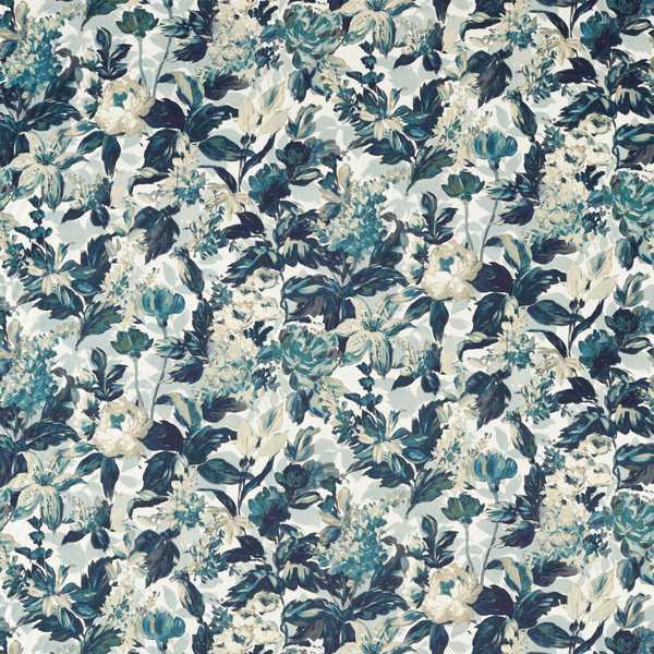 Lilum Denim/Ivory Fabric by Clarke & Clarke