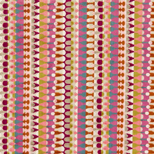 Orpheus Magenta/Peacock Fabric by Clarke & Clarke