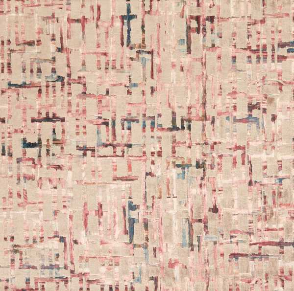 Quadrata Blush/Natural Fabric by Clarke & Clarke