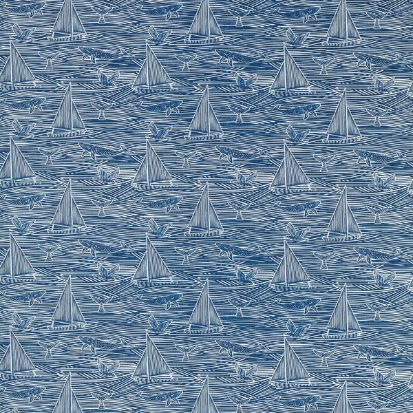 Fin Navy Fabric by Clarke & Clarke