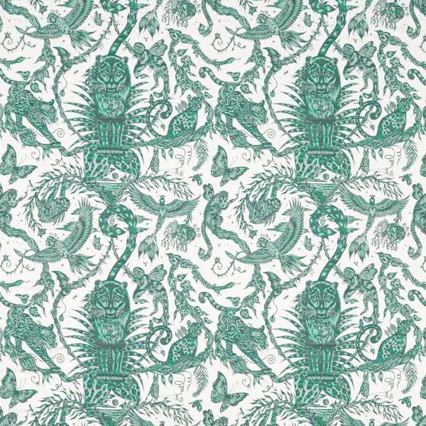 Bosque Dreams Jacquard Seafoam Fabric by Clarke & Clarke