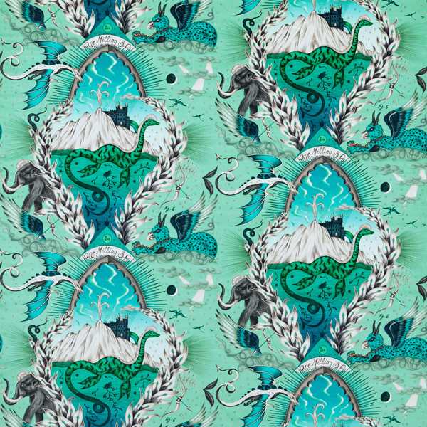 Highlandia Velvet Sage Fabric by Clarke & Clarke