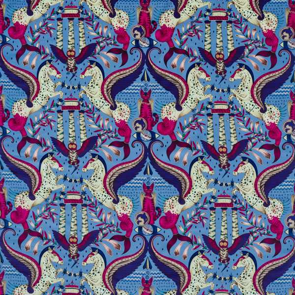 Odyssey Mythos Velvet Periwinkle Fabric by Clarke & Clarke