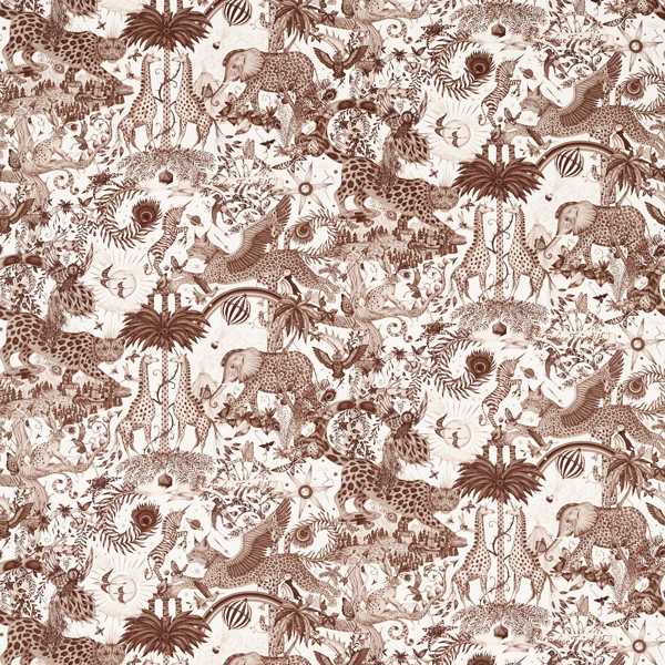 Paradise Lost Sepia Fabric by Clarke & Clarke