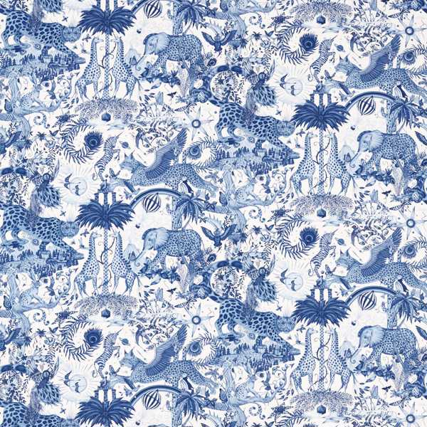 Paradise Lost Ink Fabric by Clarke & Clarke