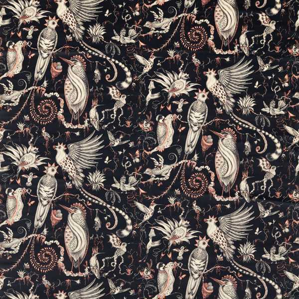 Quetzal Velvet Charcoal Fabric by Clarke & Clarke