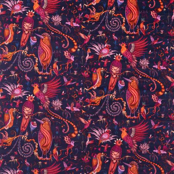 Quetzal Velvet Violet Fabric by Clarke & Clarke