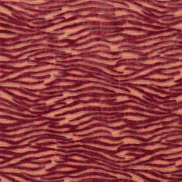 Wildstripe Coral Fabric by Clarke & Clarke