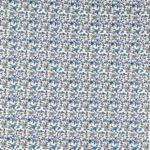 Hathi Embroidery Cobalt Fabric by Clarke & Clarke