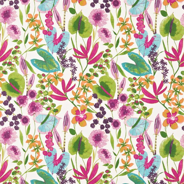 Nalina Flamingo / Papaya / Loganberry Fabric by Harlequin