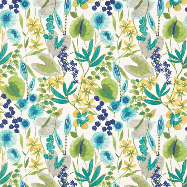 Nalina Zest / Lagoon / Gooseberry Fabric by Harlequin