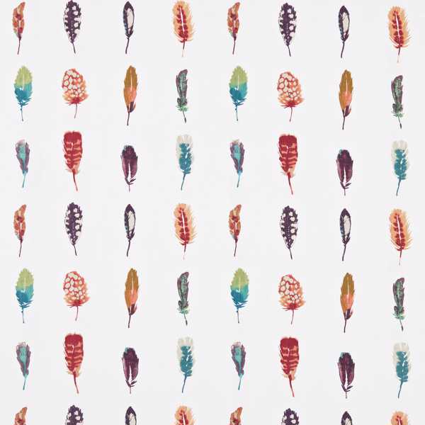 Limosa Papaya / Lagoon / Loganberry Fabric by Harlequin