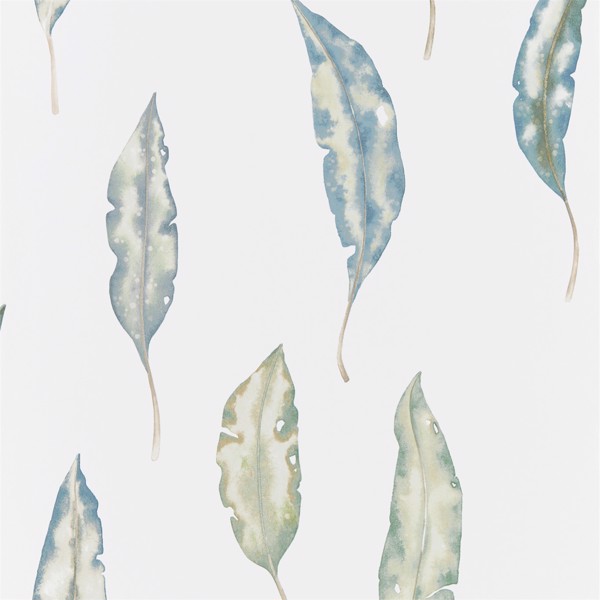 Kinina Marine/Lime Wallpaper by Harlequin