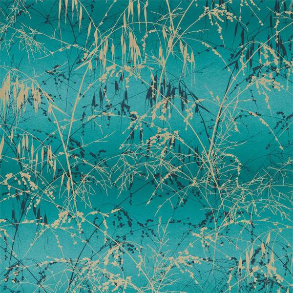 Meadow Grass Ocean / Peacock Wallpaper by Harlequin