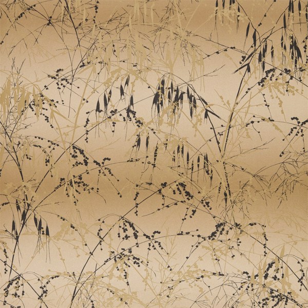 Meadow Grass Gold / Bronze Wallpaper by Harlequin