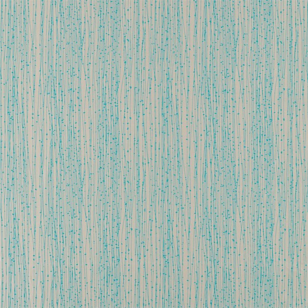 Kalamia Oyster / Teal Fabric by Harlequin