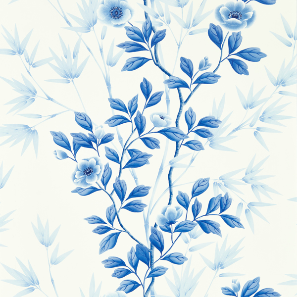 Lady Alford Porcelain / China Blue Wallpaper by Harlequin