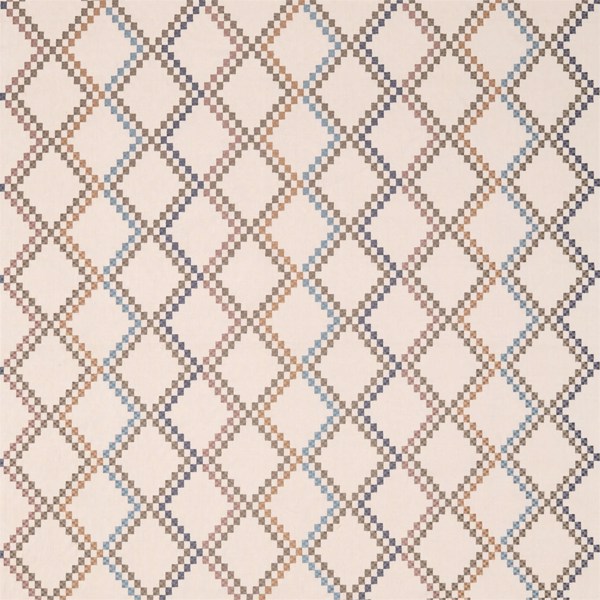 Mosaico Sky/Nude/Raffia Fabric by Harlequin
