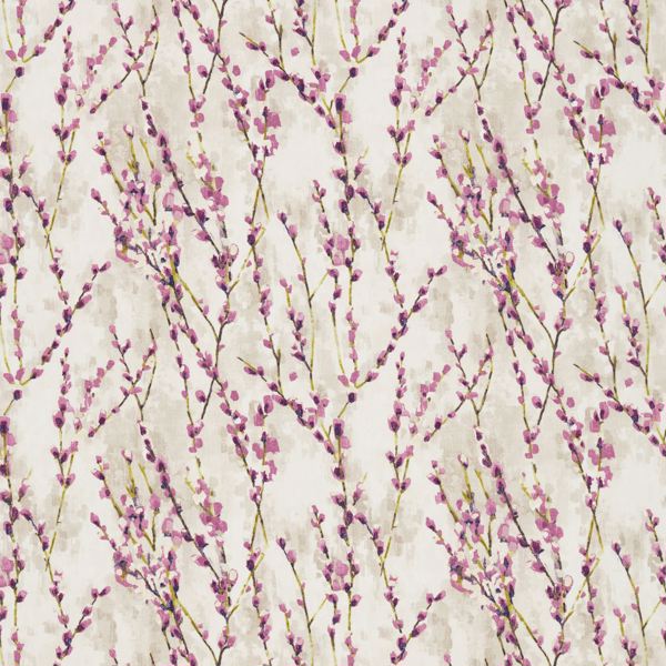 PS103-PU4 Lilac & Sage - Leaves - Purple Fabric