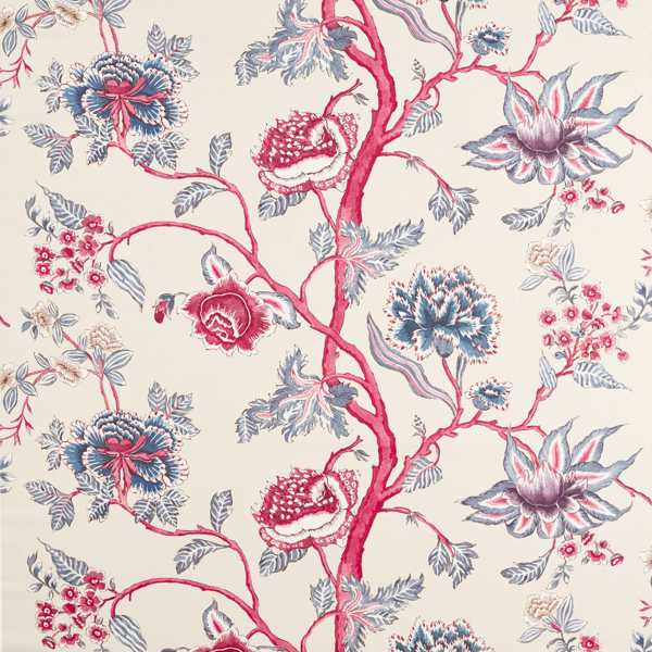 Indienne Indigo/Maroon Fabric by Harlequin