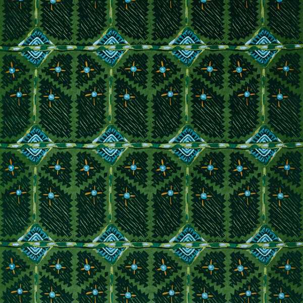 Brocha Forest/Midnight Fabric by Harlequin