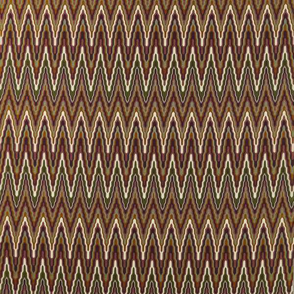 Elota Burgundy/Moss Fabric by Harlequin
