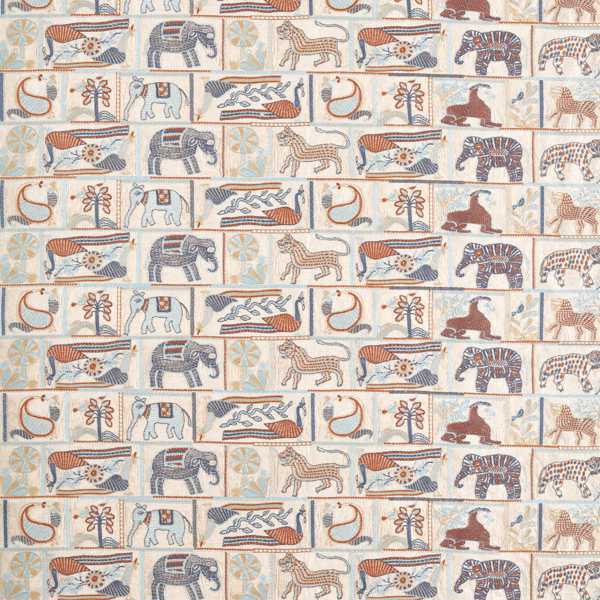 Kantha Azul/Paprika Fabric by Harlequin