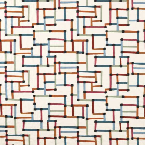 Lineas Spice/Terracotta/Midnight Fabric by Harlequin