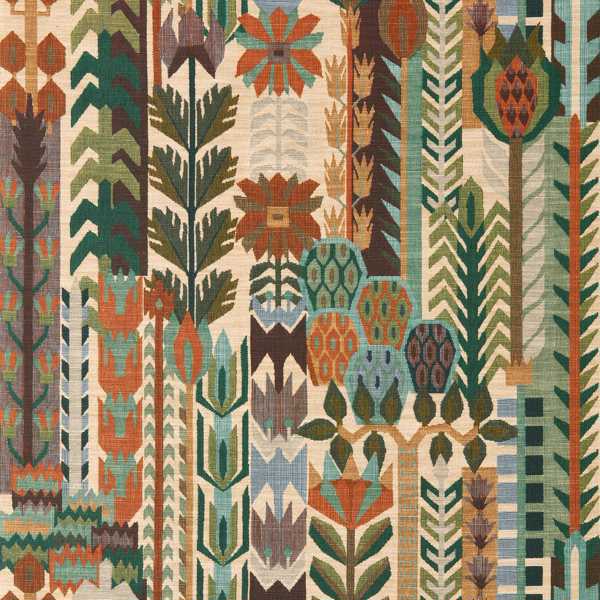 Kuparr Evergreen/Terracotta Wallpaper by Harlequin