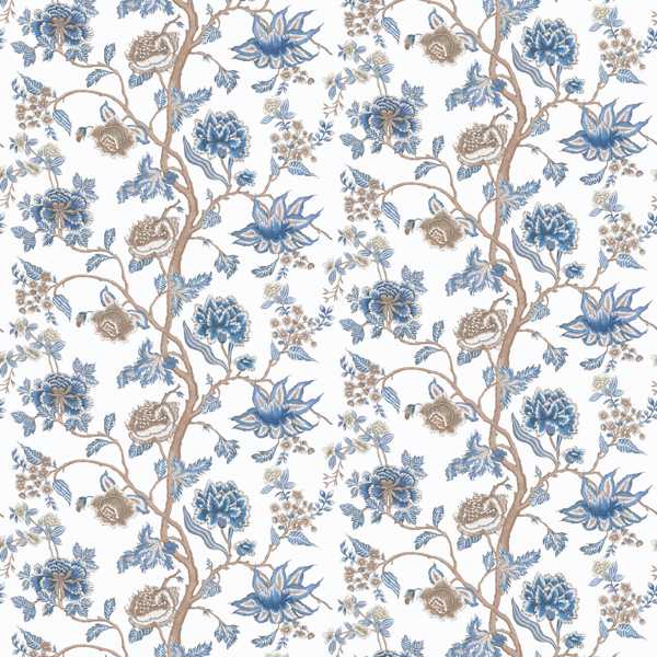 Indienne Indigo/Birch Wallpaper by Harlequin