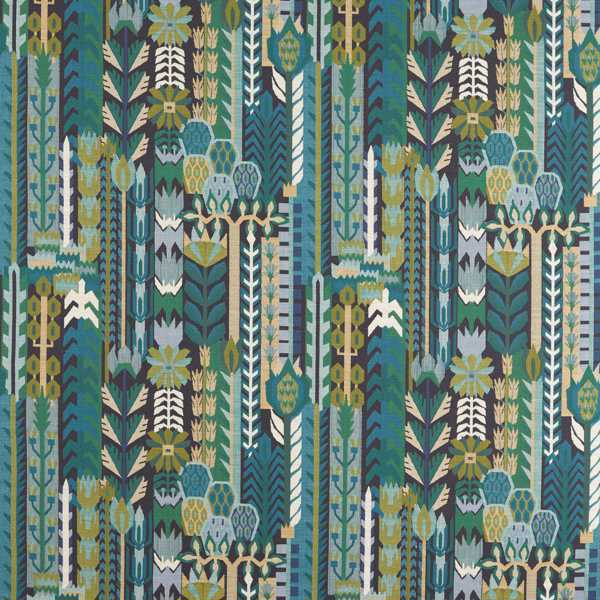 Kuparr Midnight/Pine Fabric by Harlequin