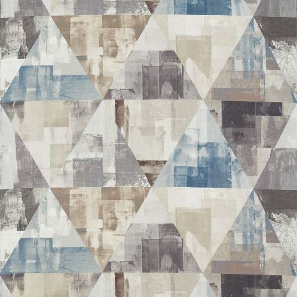 Geodesic Kohl / Truffle / Moonstone Fabric by Harlequin