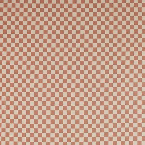 Blenets Check Mini Terracotta Fabric by Harlequin