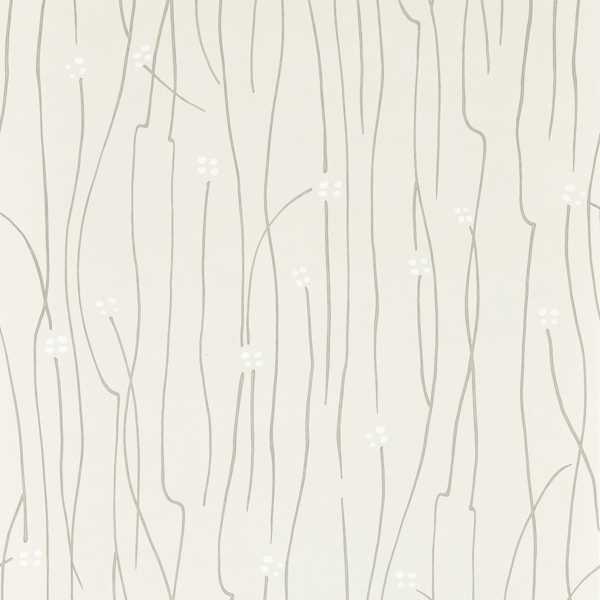 Eizou Silver/Frost/ Chalk Wallpaper by Harlequin