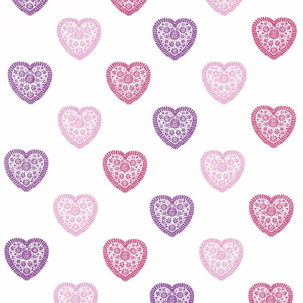 Sweet Heart Pink/Purple Fabric by Harlequin