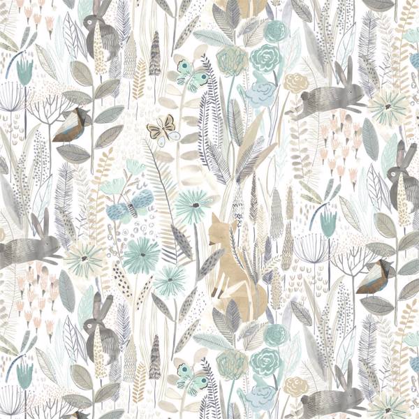 Hide And Seek Linen/Duck Egg/Stone Wallpaper by Harlequin