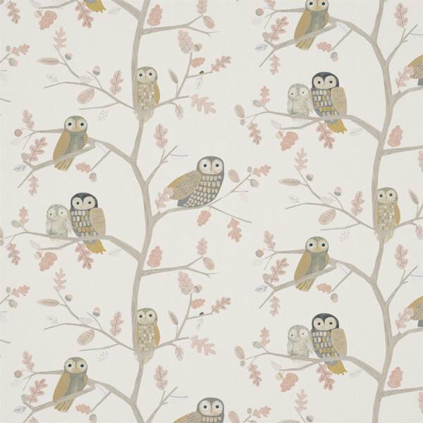 Little Owls Powder Fabric by Harlequin