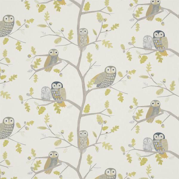Little Owls Kiwi Fabric by Harlequin