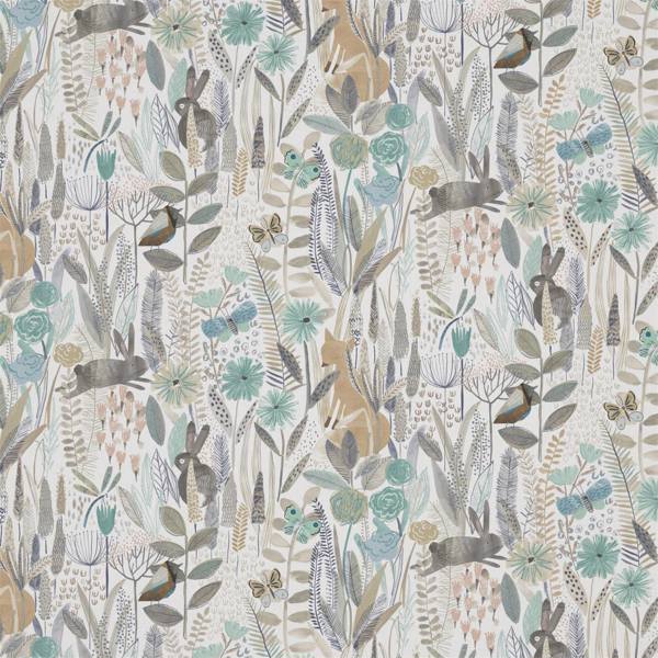 Hide And Seek Linen/Duck Egg/Stone Fabric by Harlequin