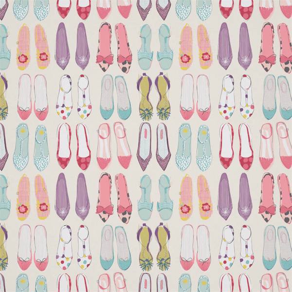 World At Your Feet Pebble/Blossom/Sky Fabric by Harlequin